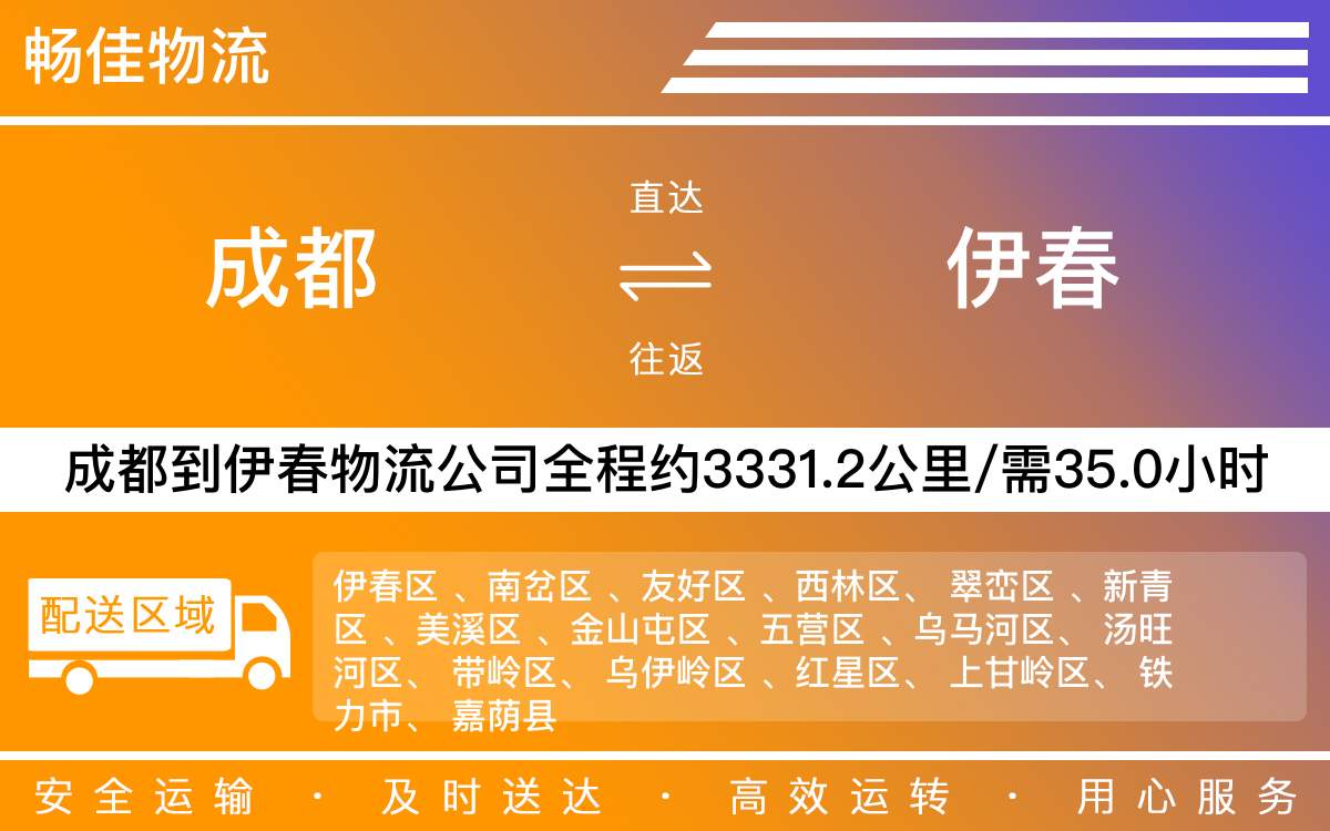 成都到伊春物流公司_成都到伊春貨運(yùn)專線
